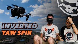 Learning INVERTED YAW SPINS with DJI FPV Drone - First Flight to Freestyle