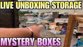 LIVE UNBOXING STORAGE FINDS! Unbox mystery boxes! I BOUGHT AN ABANDONED STORAGE UNIT