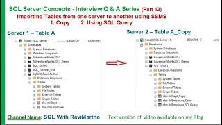 Import Tables from one Server to another Using SSMS | Import tables using SQL Query in SSMS