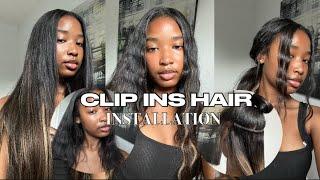 INSTALLING MY CLIP-INS ft. CurlsQueen | DylanAmiliya