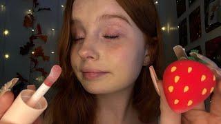 ASMR Sweet Friend Does Your Strawberry Girl Makeup 