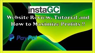 Instagc. com Website Review , Tutorial &  How To Maximize Profits !!