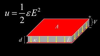 Derivation of electric field energy density with a dielectric.