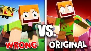 WRONG vs. ORIGINAL "Angry Alex"  Minecraft Animation Music Video