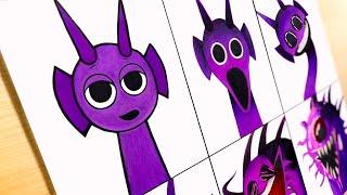 Drawing Incredibox Sprunki Phase 1 VS Phase 2 VS Phase 3 VS Phase 4 VS Phase 5 - Durple