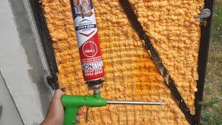 POLYNOR Insulation of garage doors with spray foam. How to insulate a garage? do it yourself