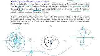 Lyapunov Stability Lecture