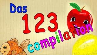 Zahlen lernen für Kleinkinder deutsch - 123 compilation Lied-Mix - zählen von 1 - 10