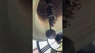 Westminster chime with 3 ton bell hour strike #bells #churchbells #technician #carillon