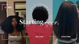 I had to restart my natural hair journey after 9 years | silk press gone wrong, big chop?