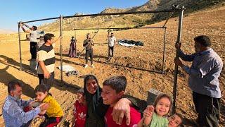 Family unity and cooperation in building a pavilion in the nomadic region of the Zagros Mountains 