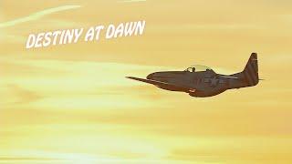 P-51s scramble for a B-17 escort mission.