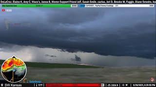  Chasing a TORNADO Threat in KS/CO - LIVE STORM CHASER