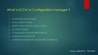 What is SCCM ?, what is the use of SCCM Server, Which team comes under SCCM.