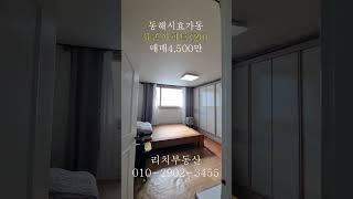 동해시 효가동 유존아파트 매매 4500만원 정남향 채광전망 좋음 주방쪽에서는 오션뷰 바다전망