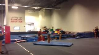 Front double salto on floor