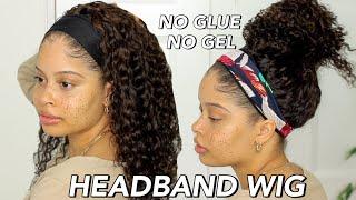 HEADBAND WIG?! THE EASIEST WIG EVER!  NO LACE, NO GLUE ft. AERYN21 WIGS