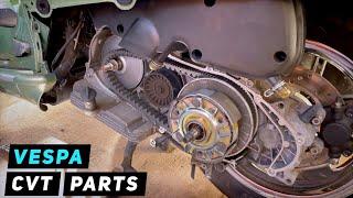 Vespa GTS CVT Removal / Installation (belt/variator/rollers/clutch) | Mitch's Scooter Stuff