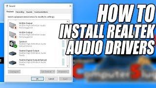 How To Install Realtek HD Audio Drivers In Windows 10 Tutorial