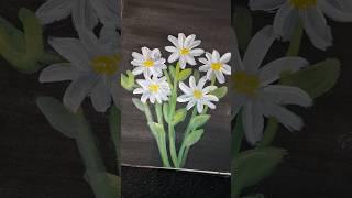 White flowers acrylic painting  #floral #art #artist #painting #viralvideo #viralshorts