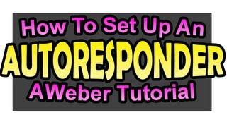 Set Up An Autoresponder - Aweber Email Autoresponder Tutorial