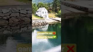 House has garage for boat #travel #viral #trendingshorts #beautiful #norway @arloveda.channel