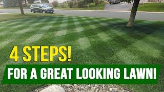 Turn Your AVERAGE LAWN into a GREAT LAWN With These 4 Steps!!