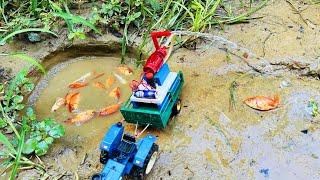 catch fish using mini water pump | fishing exciting | diy tractor ‪@sunfarming7533‬