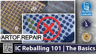 IC Chip Reballing 101 | Microsoldering Basics | How do I do a basic IC Reball? | IC Harvesting