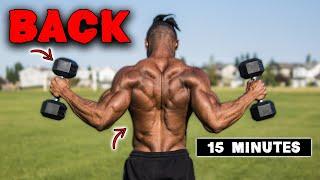 15 MINUTE LIGHTWEIGHT DUMBBELL BACK WORKOUT!