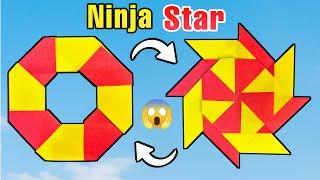 How to make a paper ninja star | how do you make a paper Shuriken | transforming ninja star 