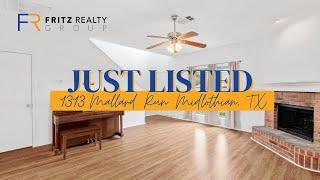 3 bed 2 bath Home for Sale in Midlothian Texas 1313 Mallard Run Midlothian Realtor Ellis County TX