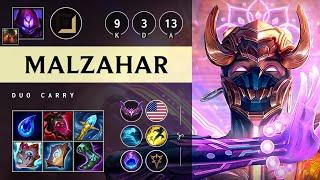 Malzahar Carry vs Jhin: Super CC - NA Master Patch 14.24