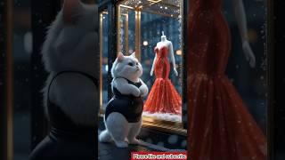 "Fat Cat Becomes a Fashion Model!"ai cat network #cat #kitten #shorts #trending #viral cartoon #yt