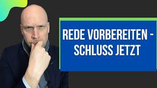 Rede halten -  Den Redeschluss aufbauen, die Zusammenfassung