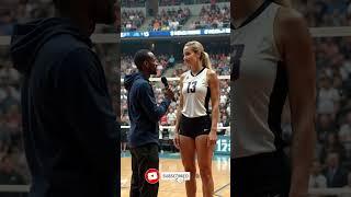 Volleyball Player Steals the Spotlight with Interview Performance ep.767 #volleyball #shorts #hoacon