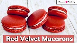 Red Velvet Macarons Recipe With Cream Cheese Filling | Beginner Step By Step