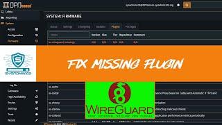 OPNSense  - Fix os-wireguard plugin missing