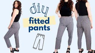 DIY Fitted Plaid Pants | easy pattern making & sewing