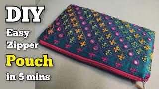 Easy Pouch making at home | How to Make Very Beautiful Ladies Purse / Hand Bag Cutting and Stitching