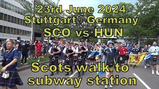 Scots walk to Trainstation | 23/06/24 Stuttgart / EURO24