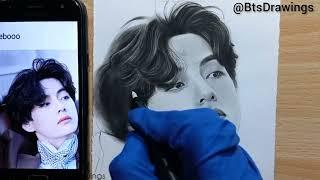 How to draw Bts V step by step|キム・テヒョンお絵かき |김태형 그림 그리기 BTS Drawings |방탄소년단