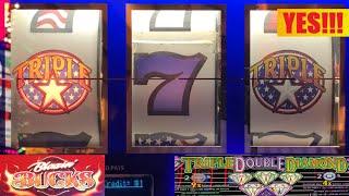 BOOM! BIG win on Triple Stars! NEW! Blazin Bucks + Triple Double Diamond slot play! 3 Reel slots!