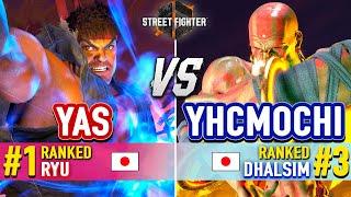 SF6  YAS (#1 Ranked Ryu) vs YHCMOCHI (#3 Ranked Dhalsim)  Street Fighter 6 High Level Gameplay