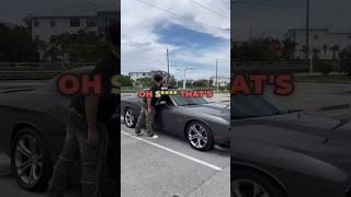 FRIENDLY CAR DEBATE TURNS HEATED  #hellcatchallenger #howiboughtahellcat #miamilifestyle #srt