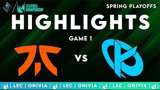 FNC vs KC Game 1 Highlights | LEC Spring Playoffs 2025 | Fnatic vs Karmine Corp by Onivia