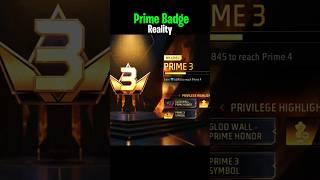 Prime Badge Reality  Prime Level Biggest Scam !!  #freefire #shorts #ytshorts