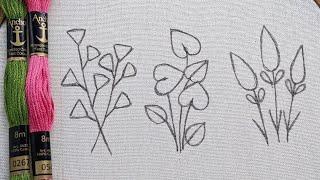 VERY EASY LITTLE FLOWERS EMBROIDERY DESIGN FOR BEGINNERS