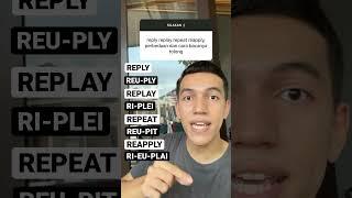 Beda pengucapan : REPLY, REPLAY, REPEAT, REAPPLY #shorts #bahasainggris