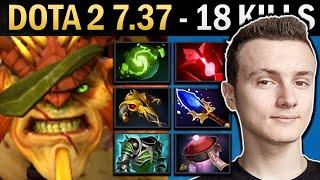 Bristleback Gameplay Miracle with 18 Kills and Cuirass - Dota 2 7.37